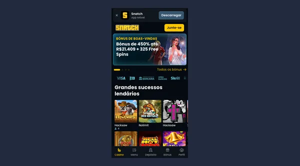 Snatchcasino no celular